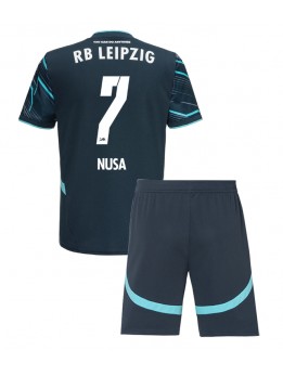 RB Leipzig Antonio Nusa #7 Replika Tredje Kläder Barn 2024-25 Kortärmad (+ byxor)